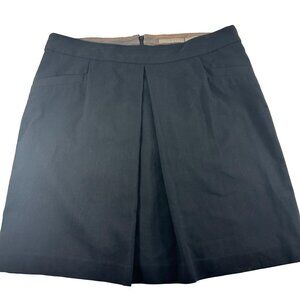 Old Navy Black Skirt Womens Size 14 Front Pleat Lined A Line Stretch Career